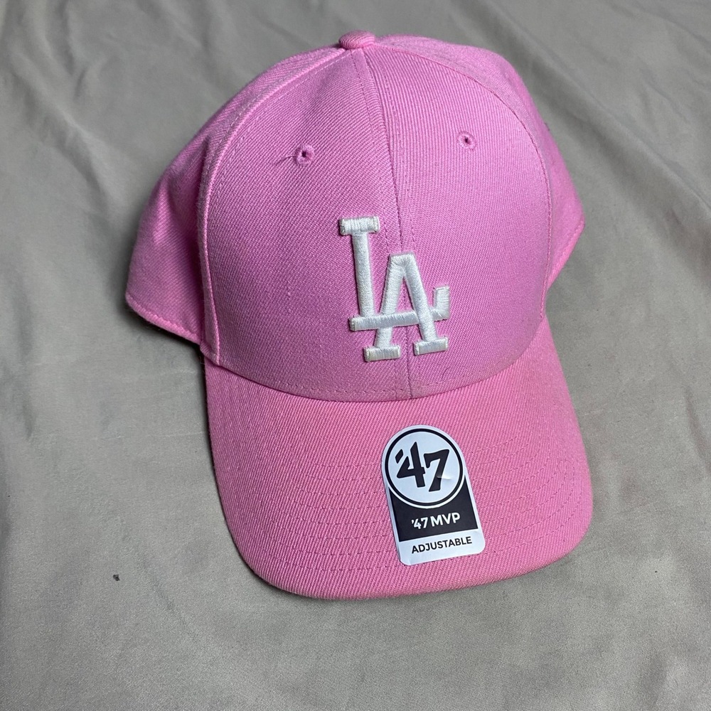 47 Brand Los Angeles Dodgers MVP Hat Pink Adjustable LA Baseball Cap OSFA
